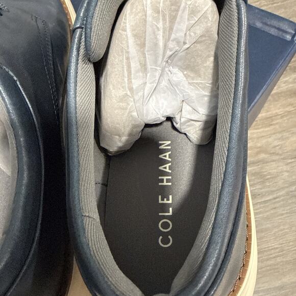 Cole Haan Men's Grand Remix Oxford Dress Shoe Navy Size 10 - Picture 8 of 10